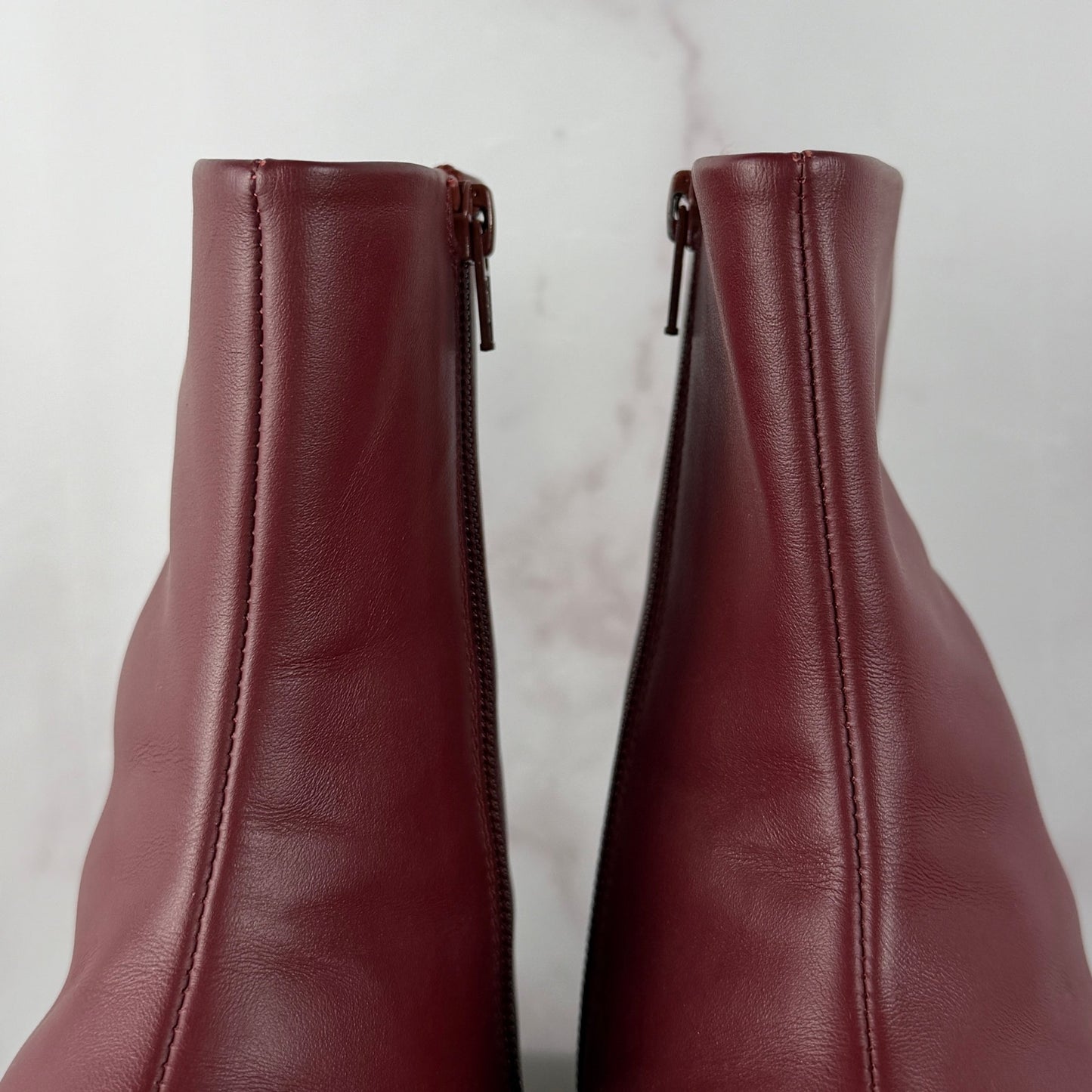 Maison Margiela Red Flat Tabi Ankle Boots