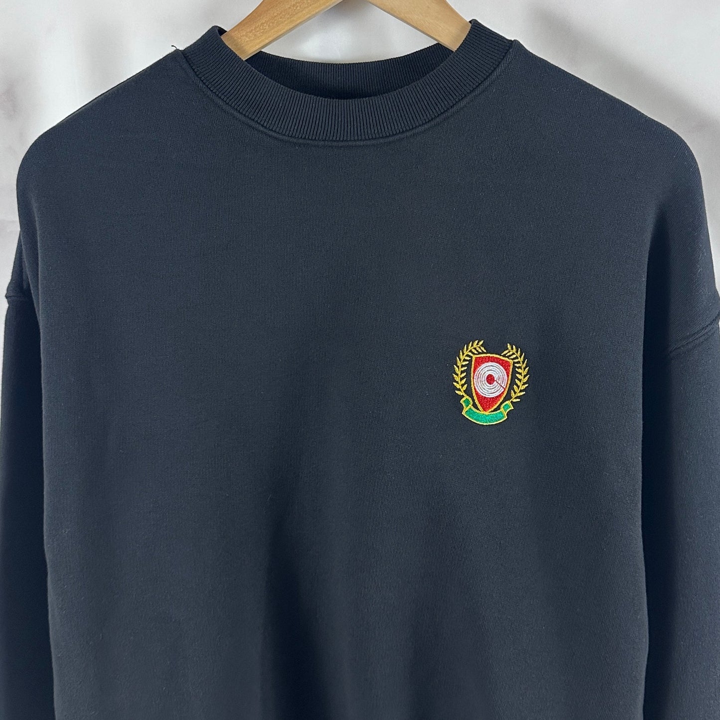 Yeezy Season 5 Calabasas Black Crest Crewneck Sweatshirt