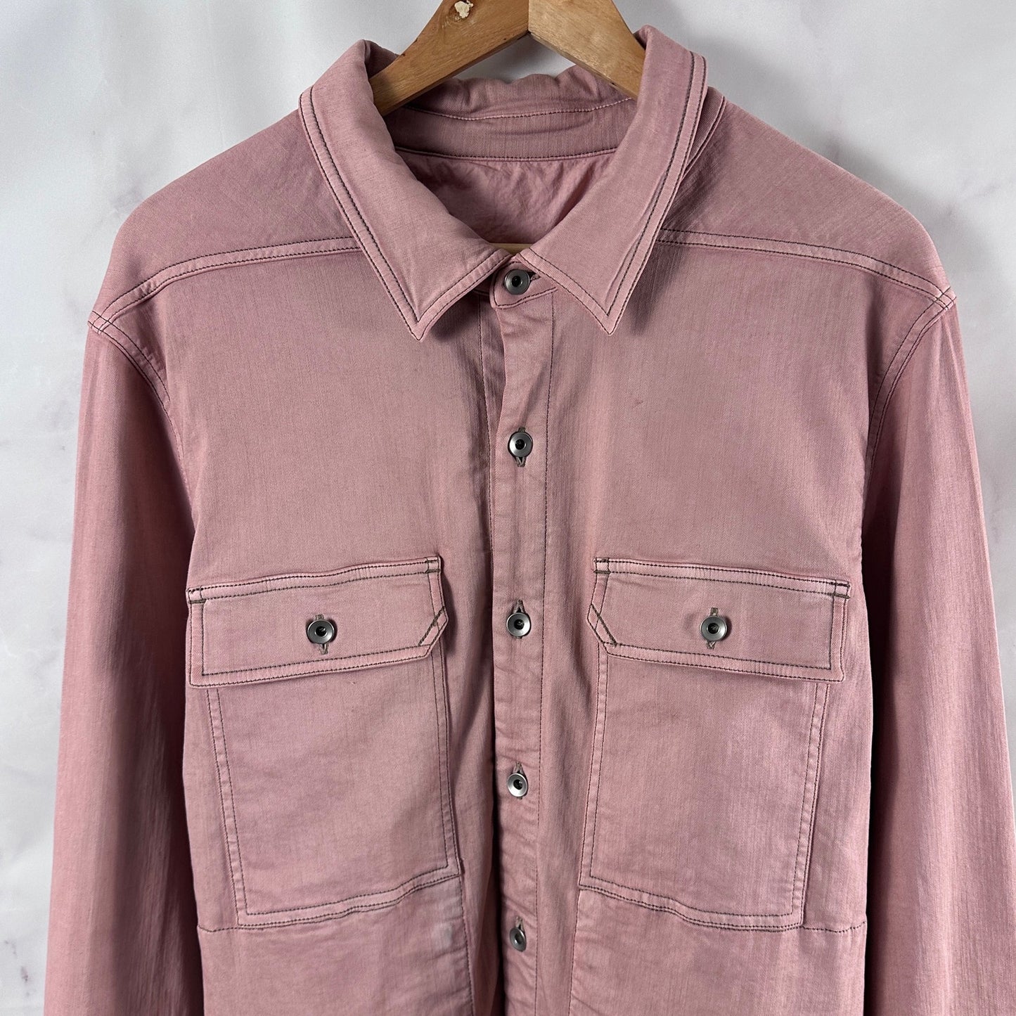 Rick Owens DRKSHDW S/S23 Edfu Faded Pink Outershirt