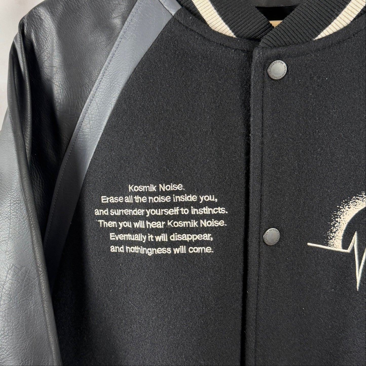 Undercover x GU Kosmik Noise Black Varsity Jacket