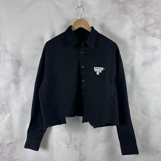 Ader Error F/W19 Black Cropped Button-Up Shirt