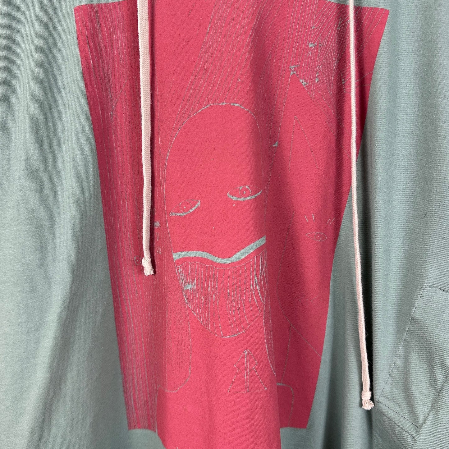 Rick Owens DRKSHDW Hustler Aqua Layered Hoodie