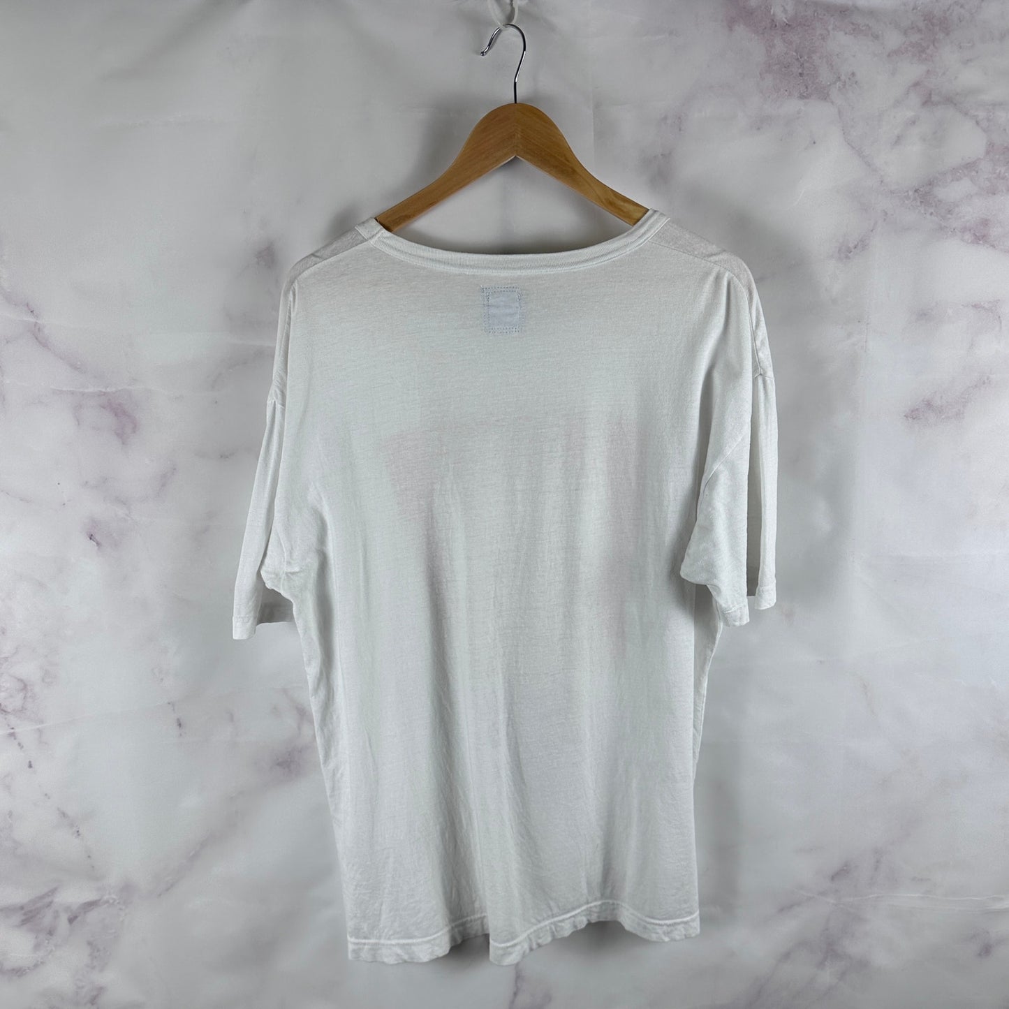 Visvim Indigo Camping Trading Post White Print Jumbo Tee