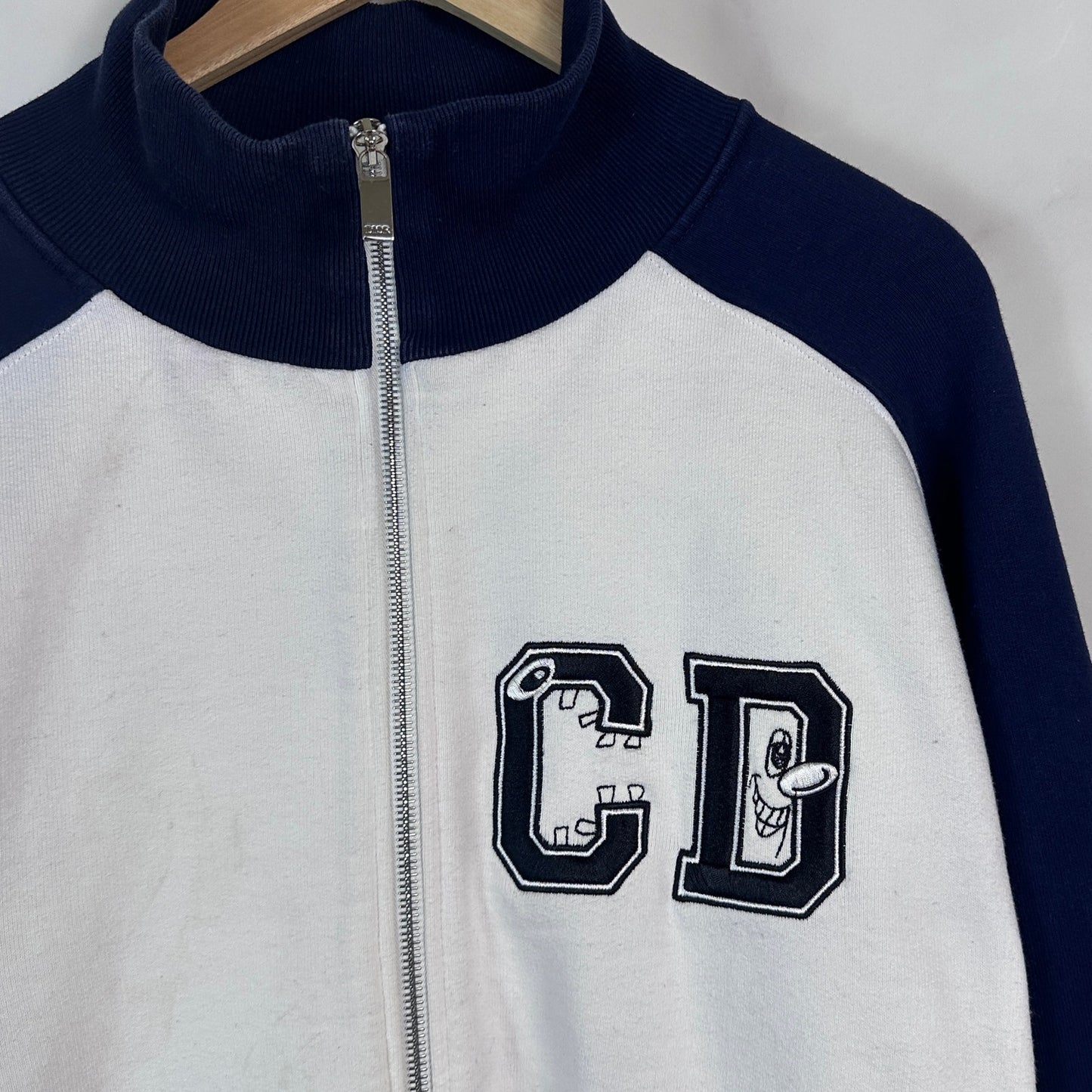 Dior x Kenny Scharf White/Navy Zip-Up Sweatshirt