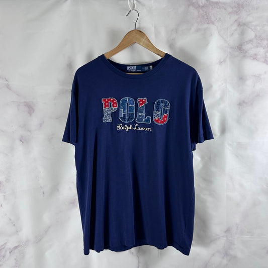 Polo Ralph Lauren Blue Patchwork Tee