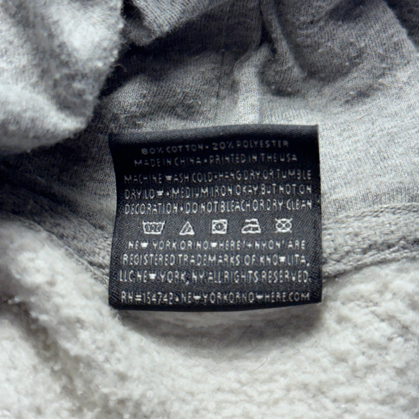 New York Or Nowhere Grey Text Hoodie