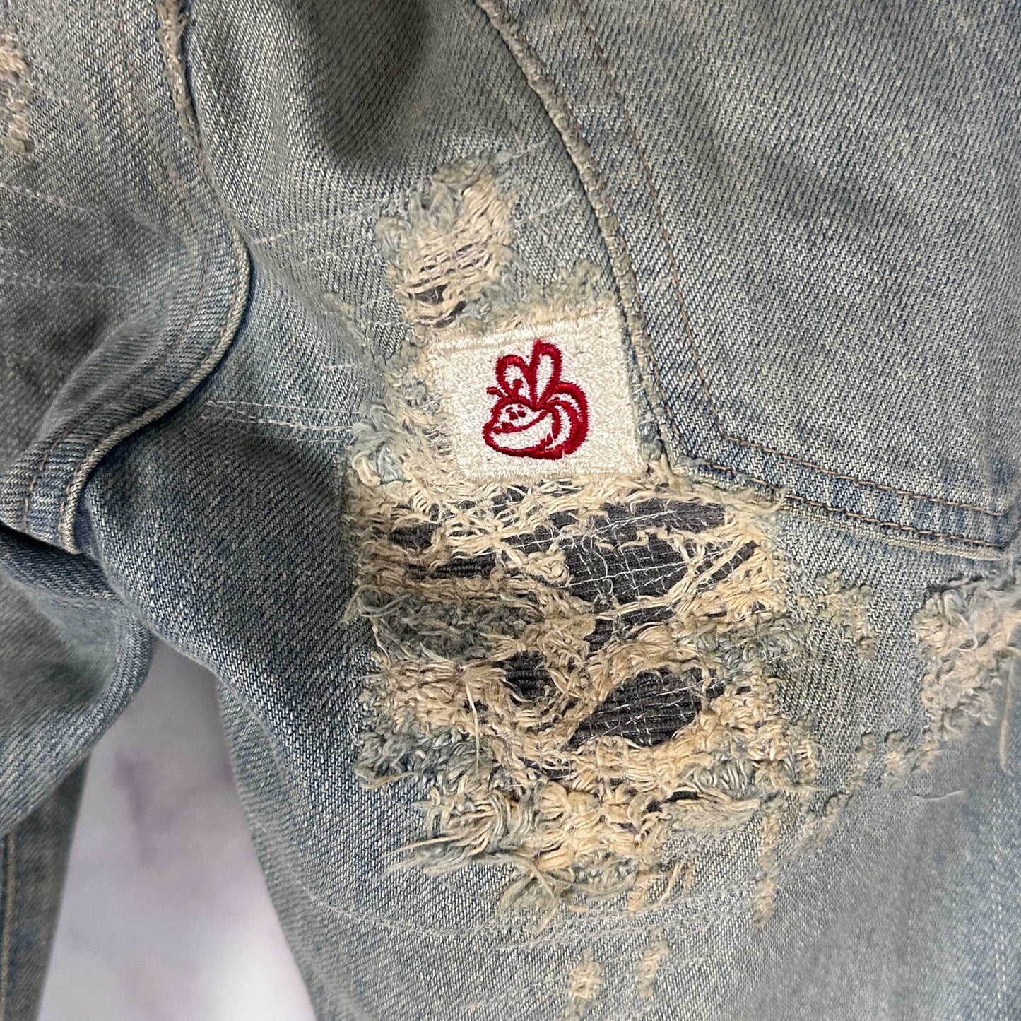 Hysteric Glamour Light Wash Selvedge Repaired Denim