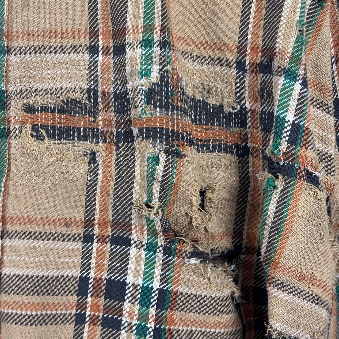 Vintage Boro Repaired & Distressed Flannel