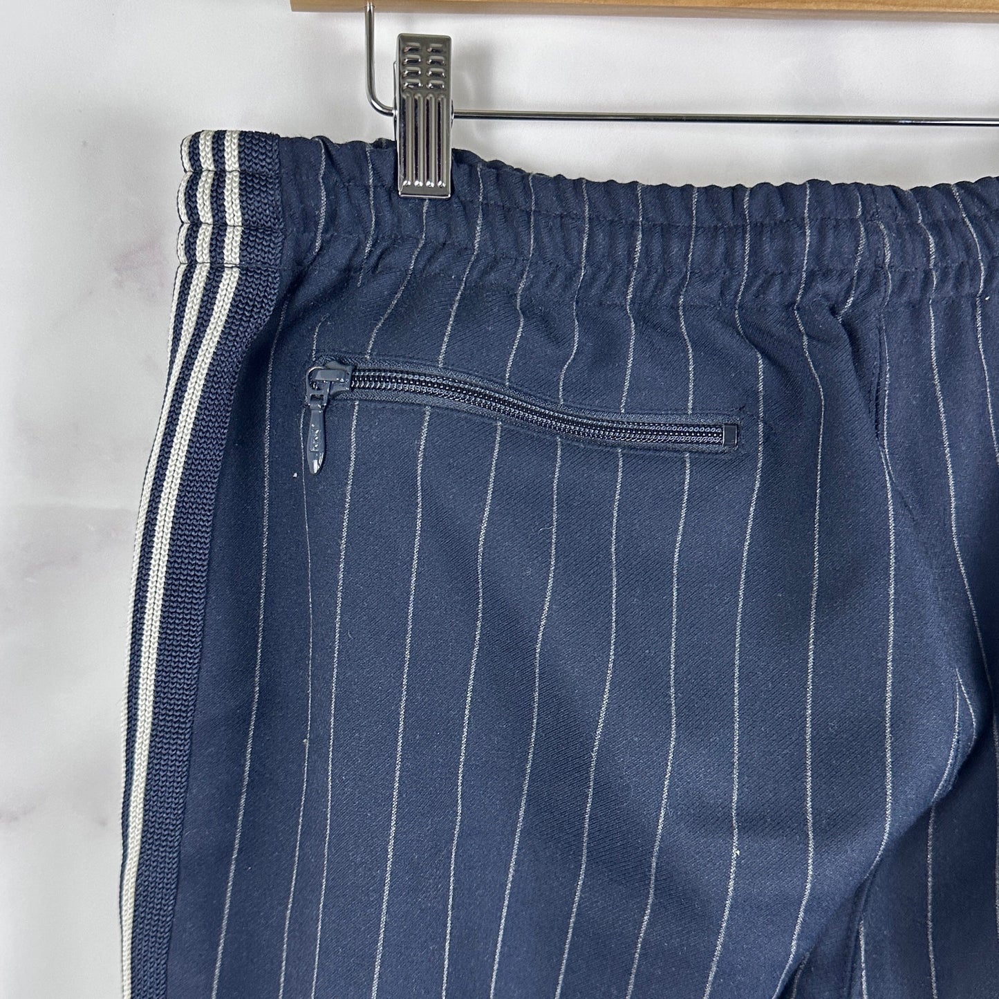 Needles x Kith Double Knit Navy Striped Track Pants