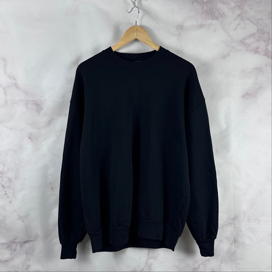 Vintage 90s Jerzees Black Crewneck Sweatshirt