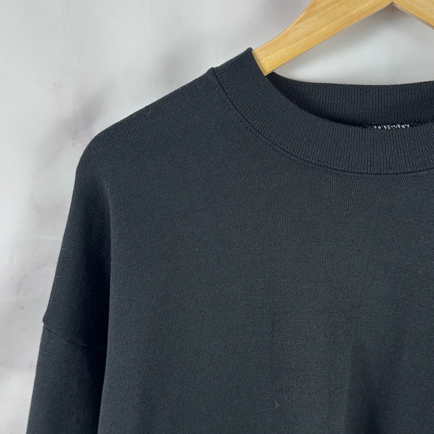 Vintage 90s Jerzees Black Crewneck Sweatshirt