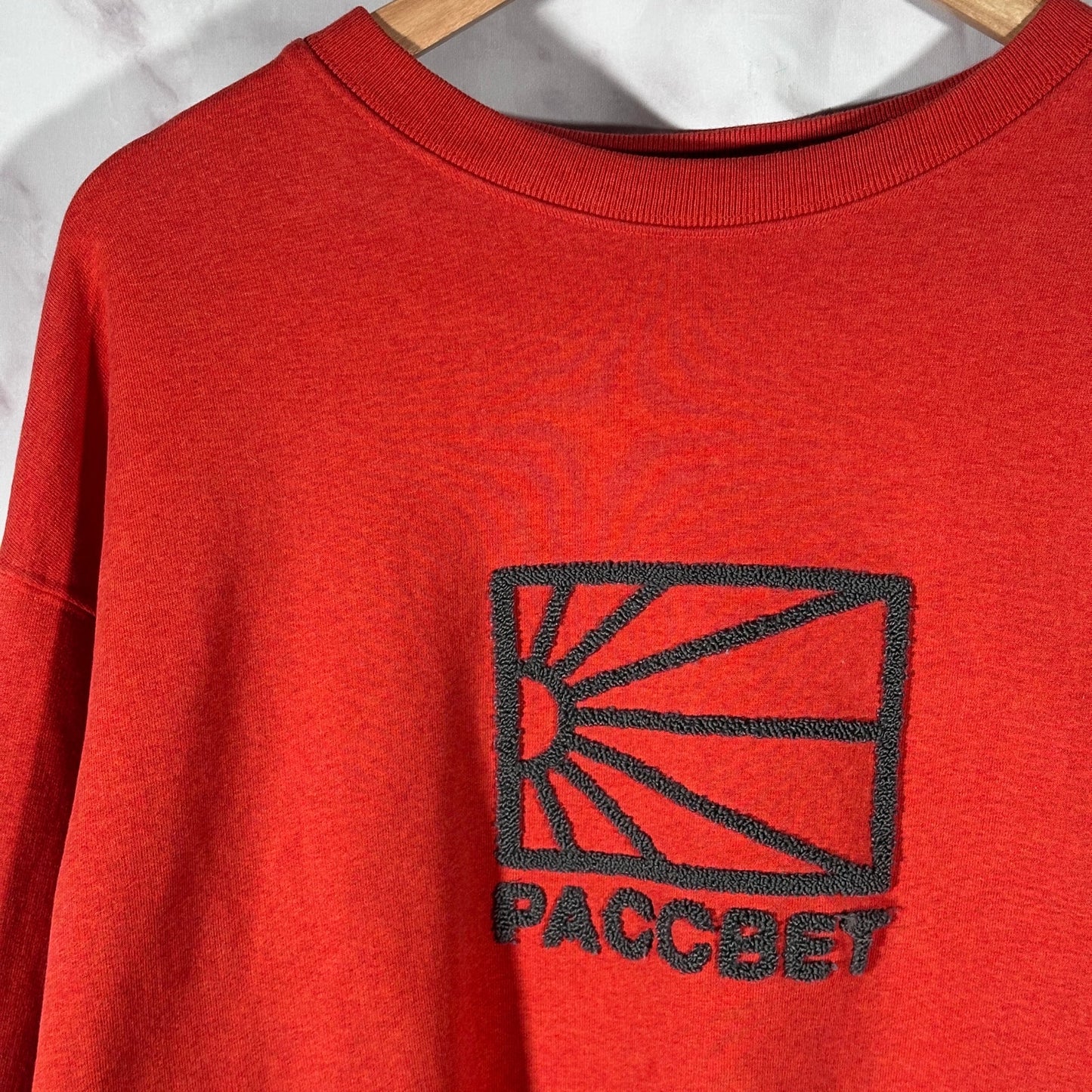 Paccbet Orange Big Logo Crewneck