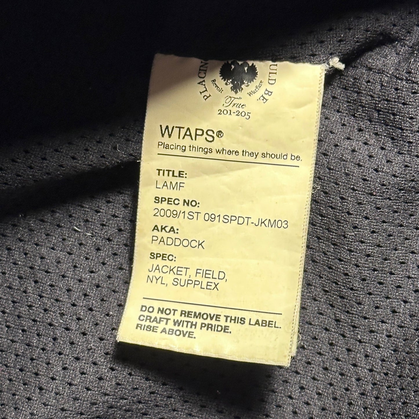 WTAPS Paddock Black ‘Militia’ Field Jacket