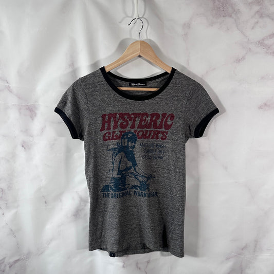 Hysteric Glamour Workwear Heather Grey Ringer Tee