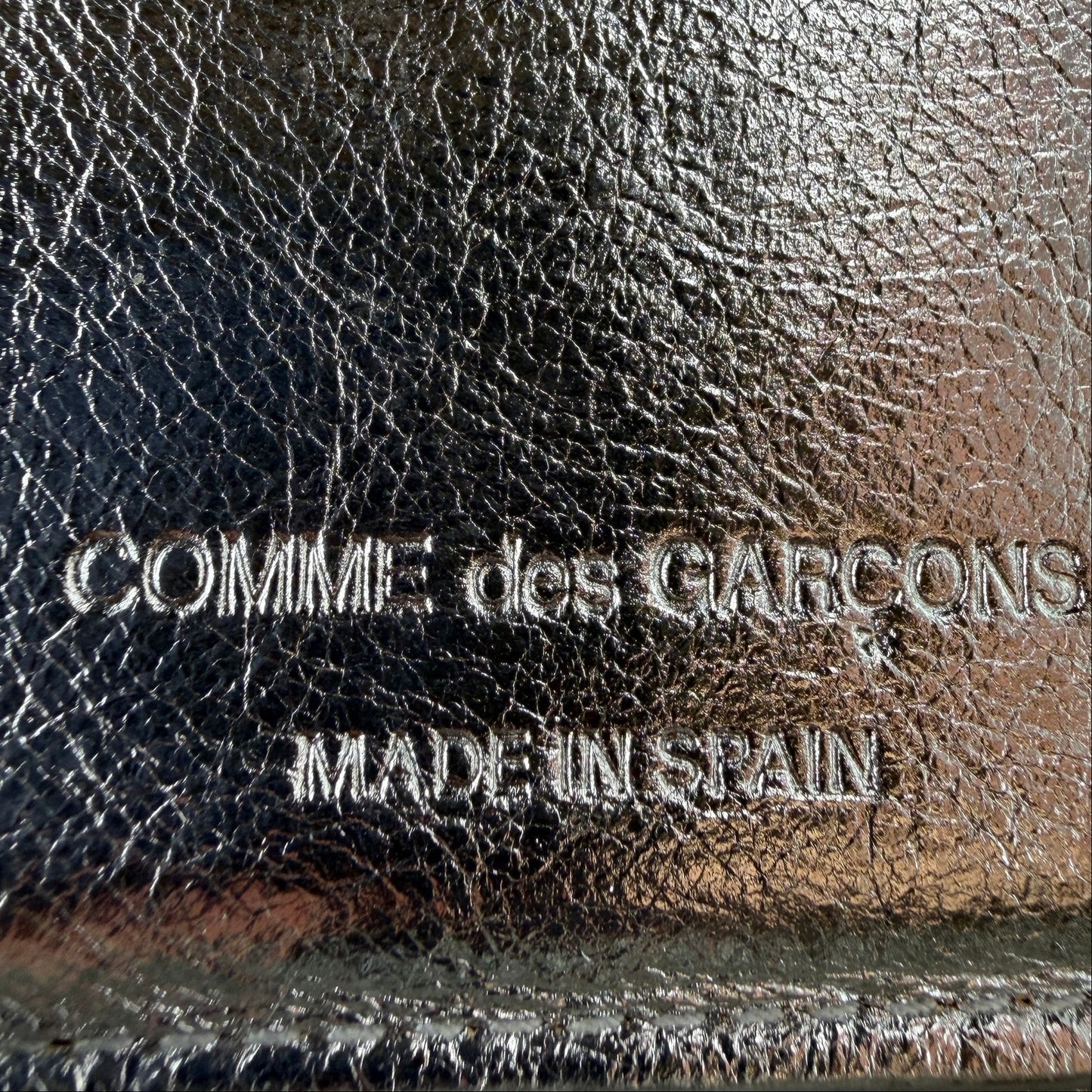 Comme des Garçons Embossed Metallic Leather Zipper Wallet