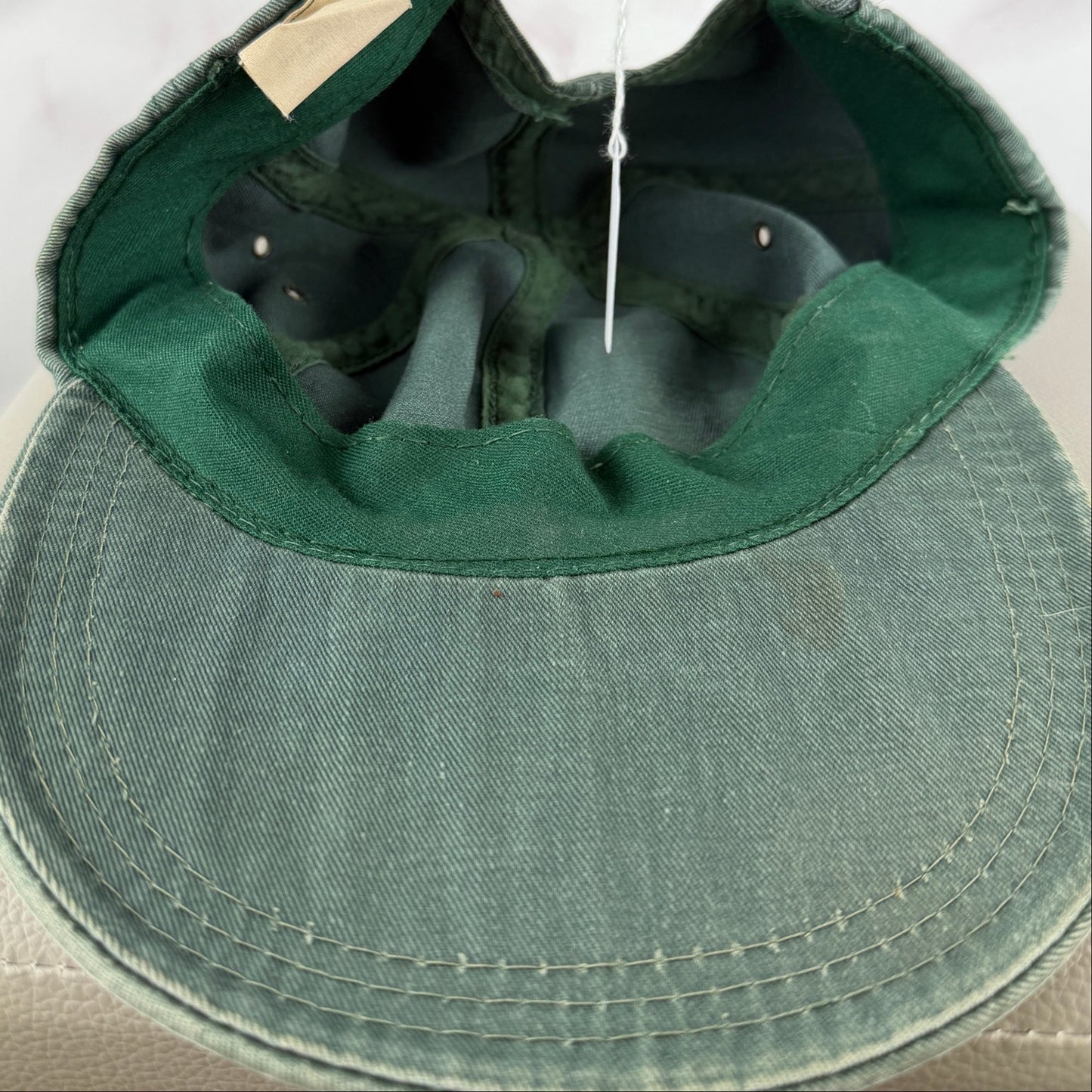 Vintage 80s Faded Green Flatbrim Hat