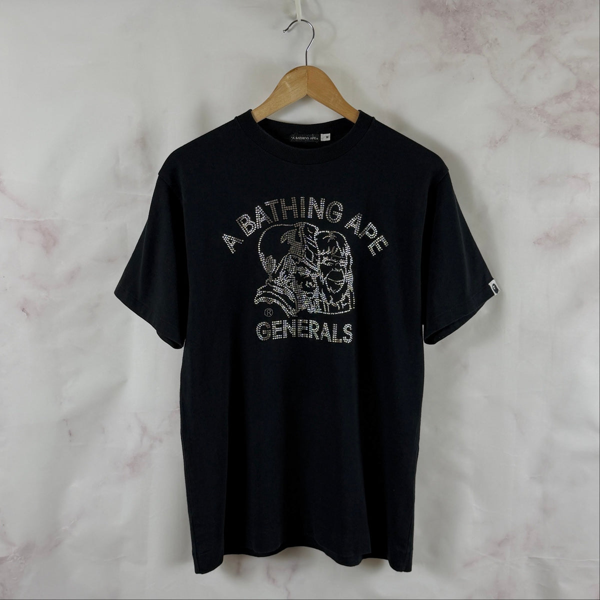 Bape x Swarovski Generals Black Graphic Tee
