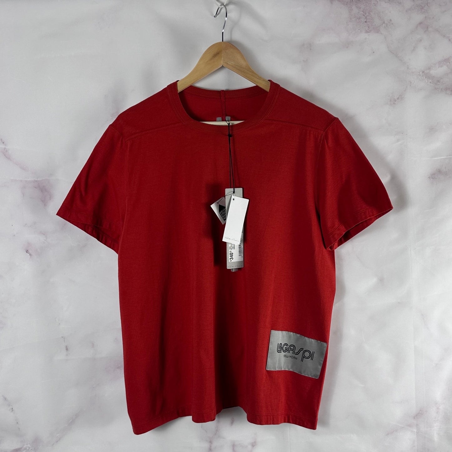 Rick Owens F/W19 Larry Mainline Cardinal Red Legaspi Tee