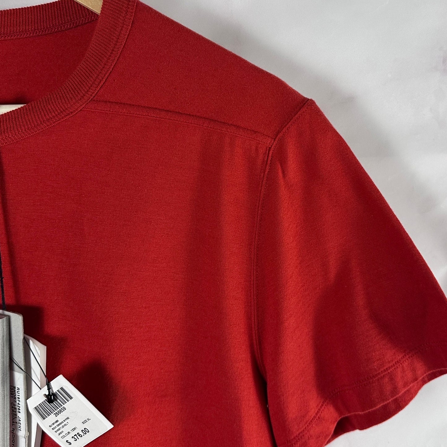 Rick Owens F/W19 Larry Mainline Cardinal Red Legaspi Tee