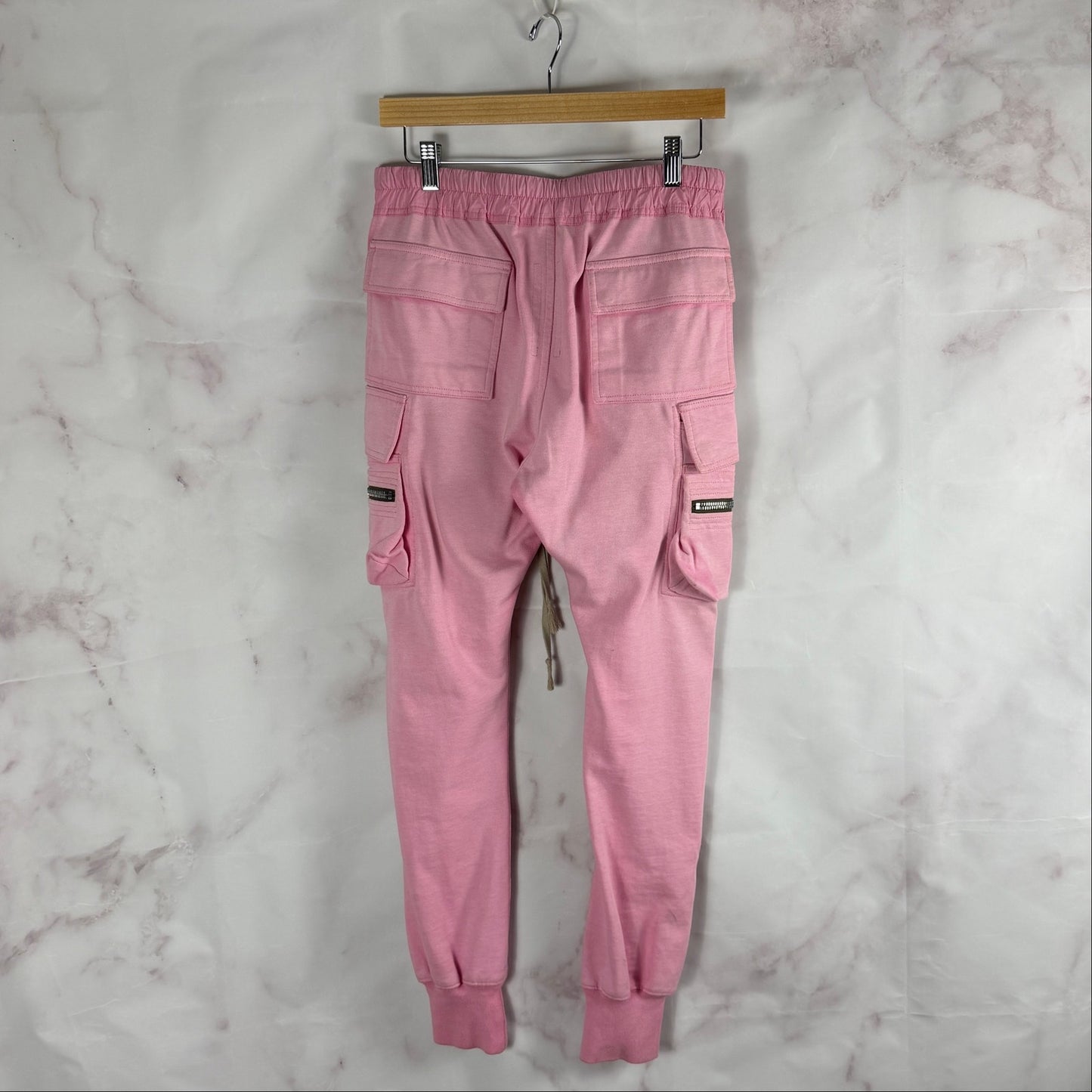 Rick Owens S/S21 Mastodon Pop Pink Cargo Sweatpants