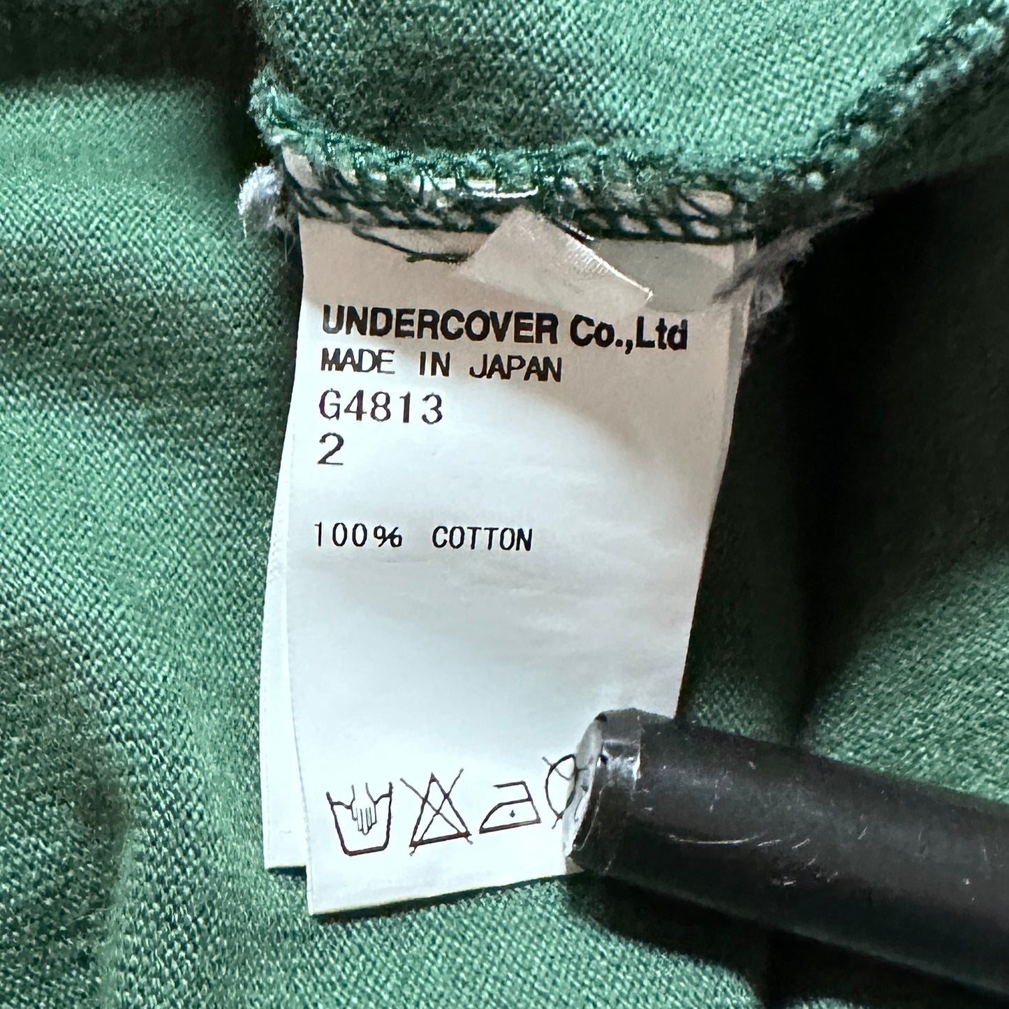 Undercover S/S11 ‘Underman’ Sigma Rho Green 3/4-Sleeve Tee