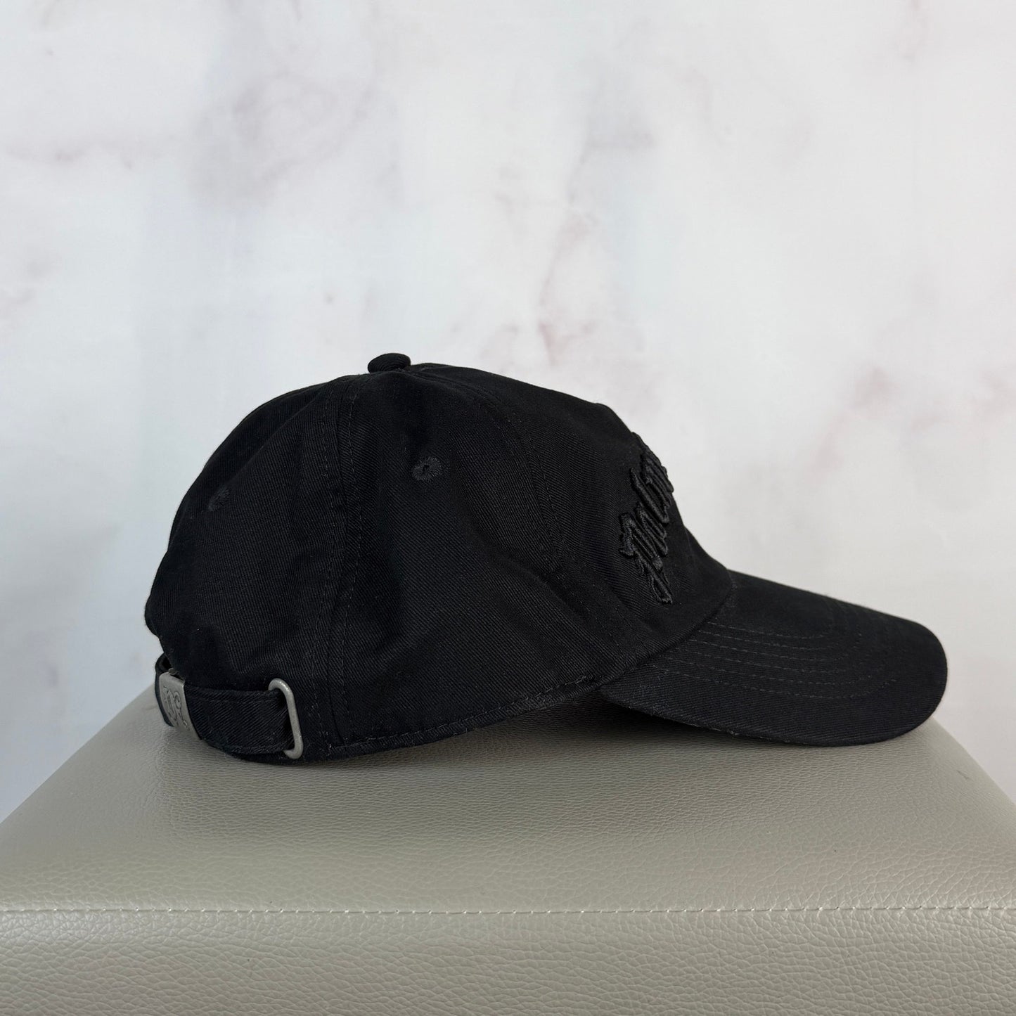 Palm Angels Black Embroidered Logo Baseball Cap