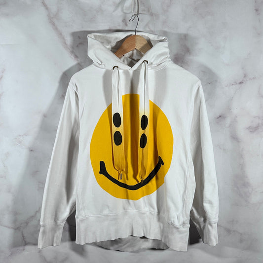 Kapital White Rain Smiley Hoodie