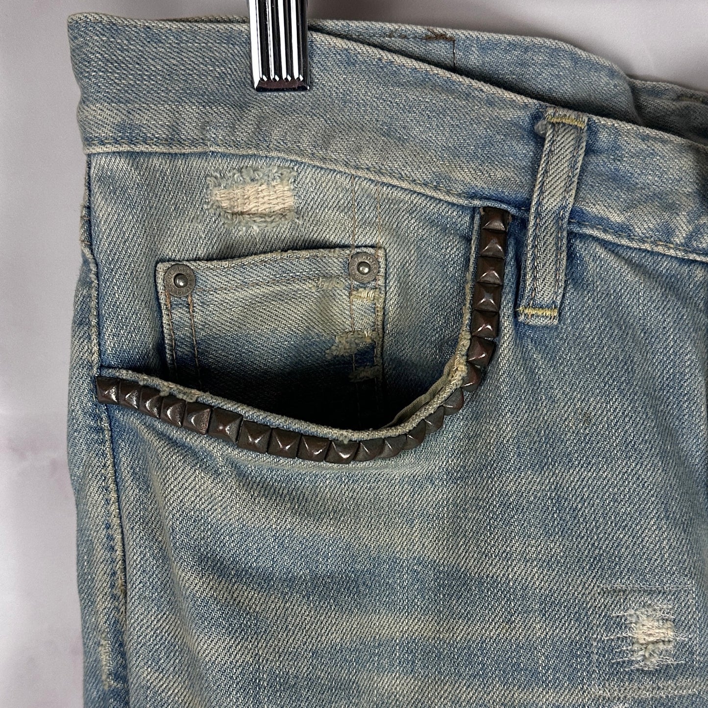 Hysteric Glamour Light Wash Selvedge Repaired Denim