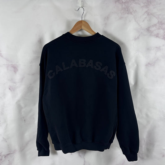 Yeezy Season 5 Calabasas Black Crest Crewneck Sweatshirt