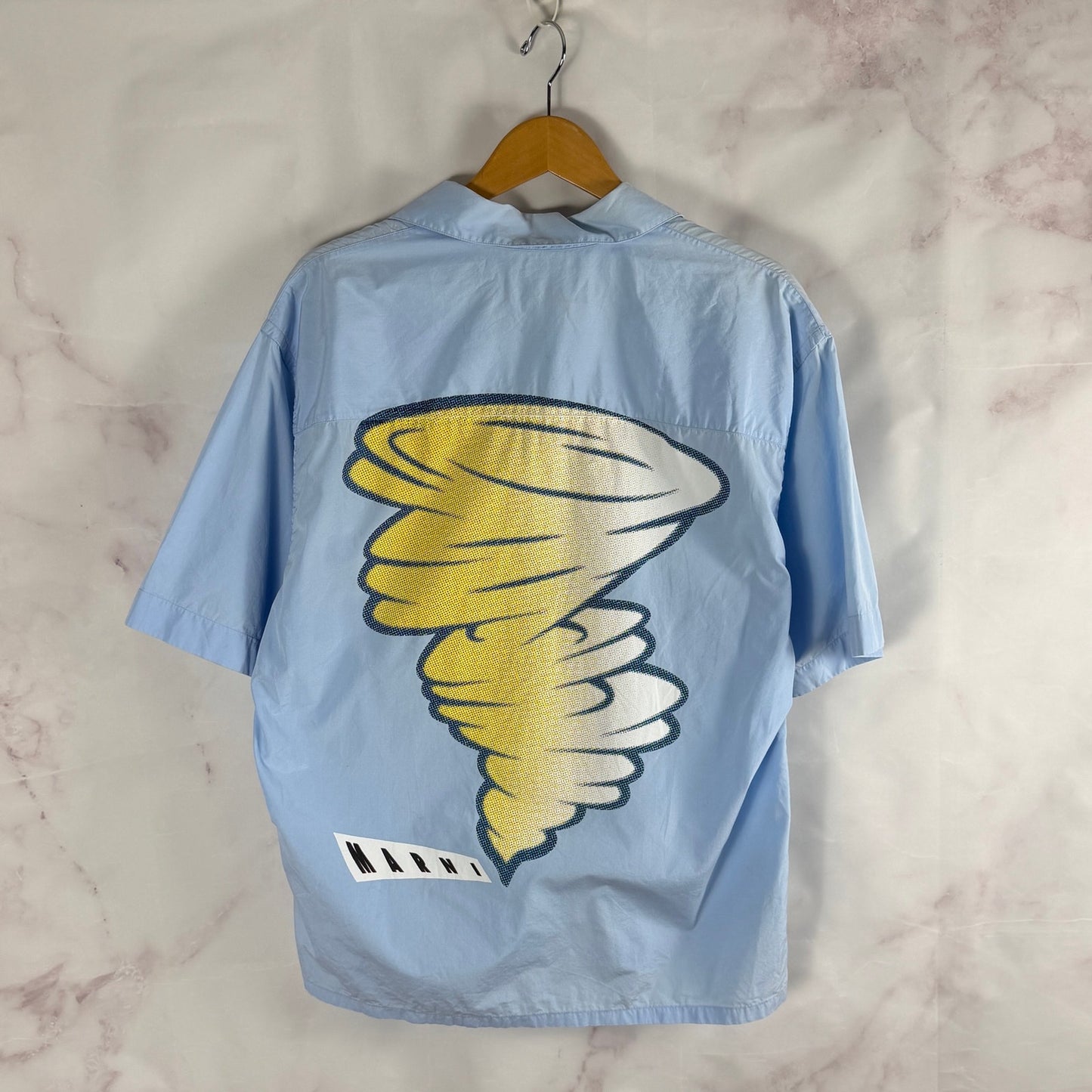 Marni Tornado Print Camp-Collar Shirt