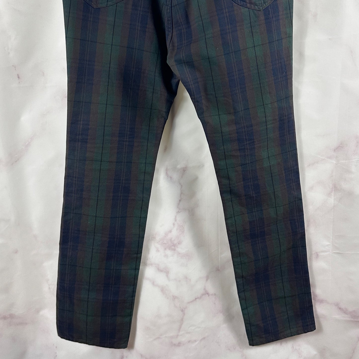 Kapital Green Plaid Buckle Back Pants