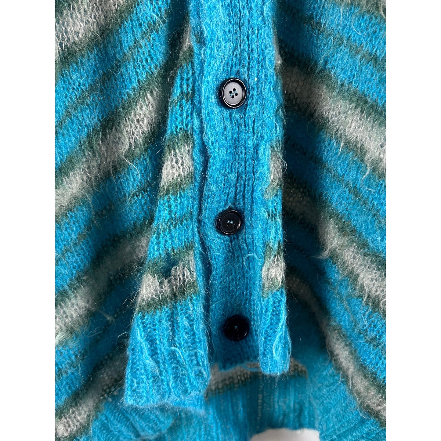 Marni Fuzzy Wuzzy Mohair Striped Cardigan