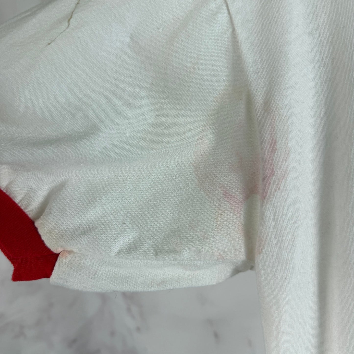 Vintage 1982 World Series White Red Ringer Tee