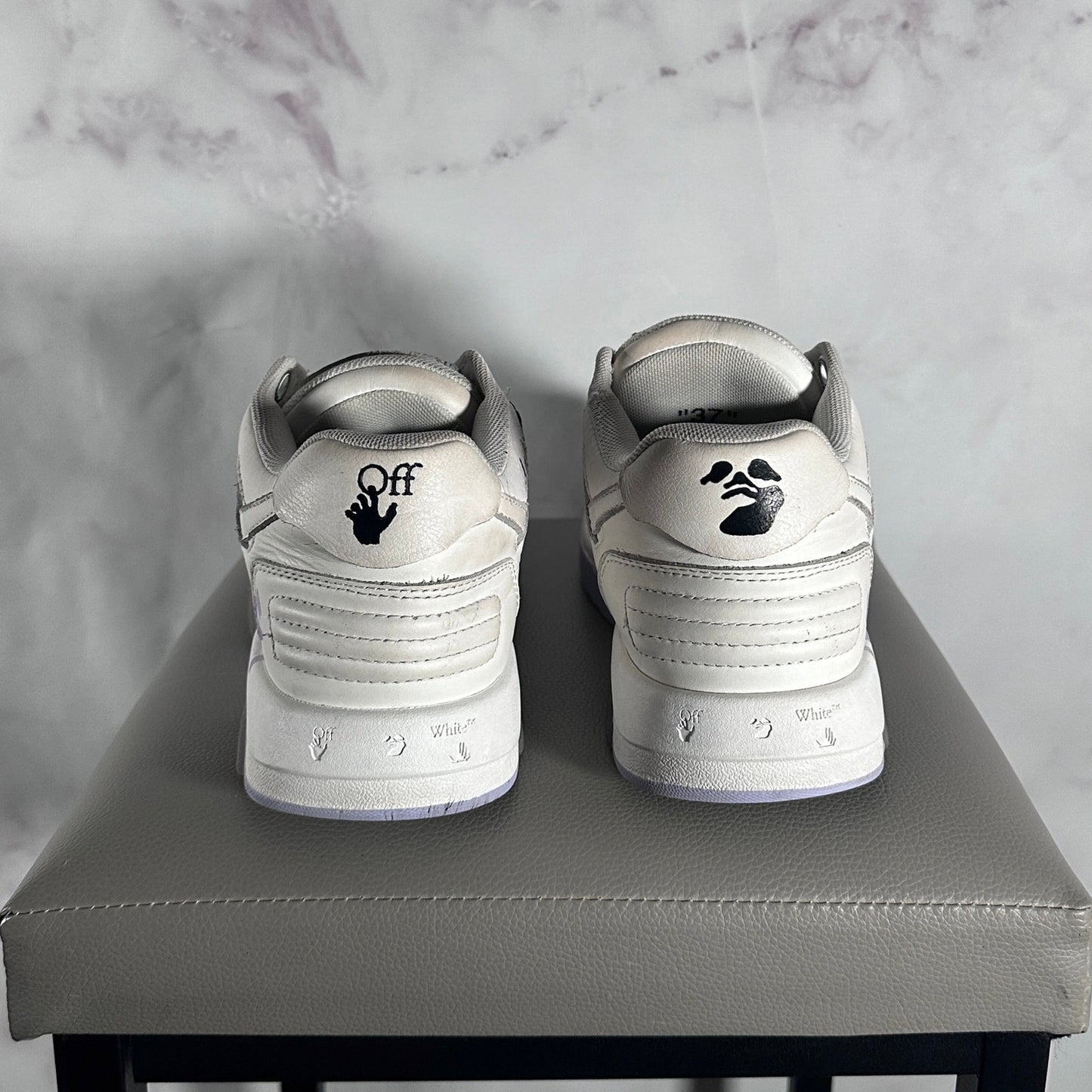 Off-White White/Lavender Out of Office “For Walking”