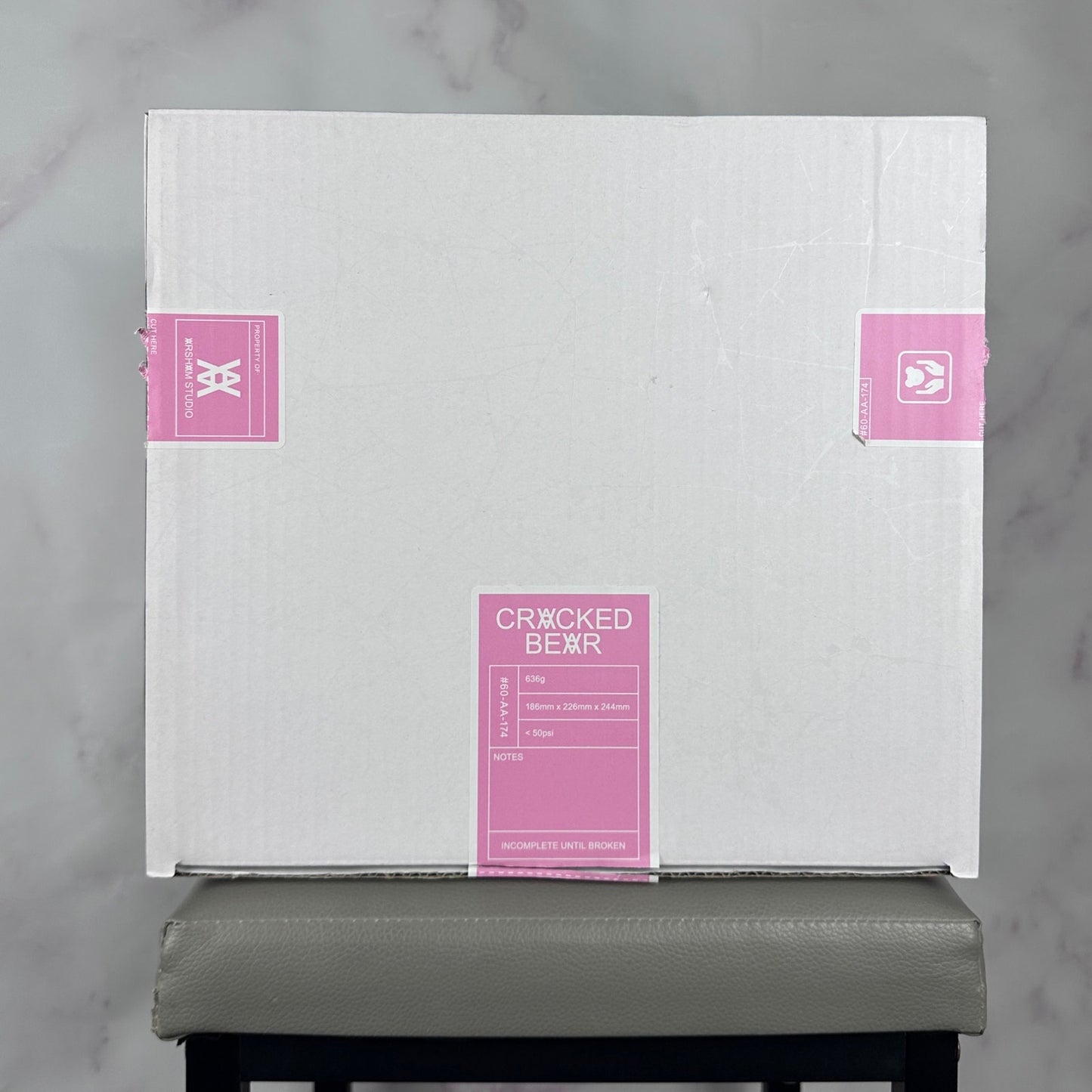 Daniel Arsham Pink Cracked Bear Figure