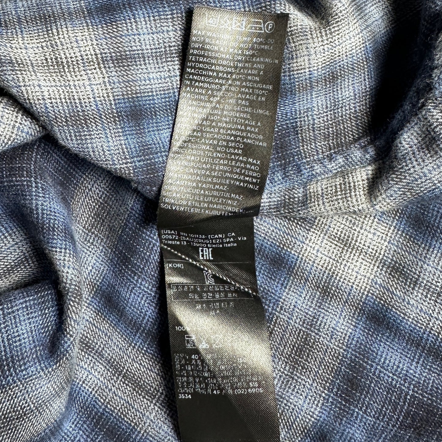 Tom Ford Blue Plaid Flannel