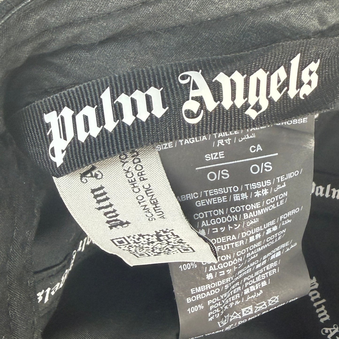 Palm Angels Black Embroidered Logo Baseball Cap