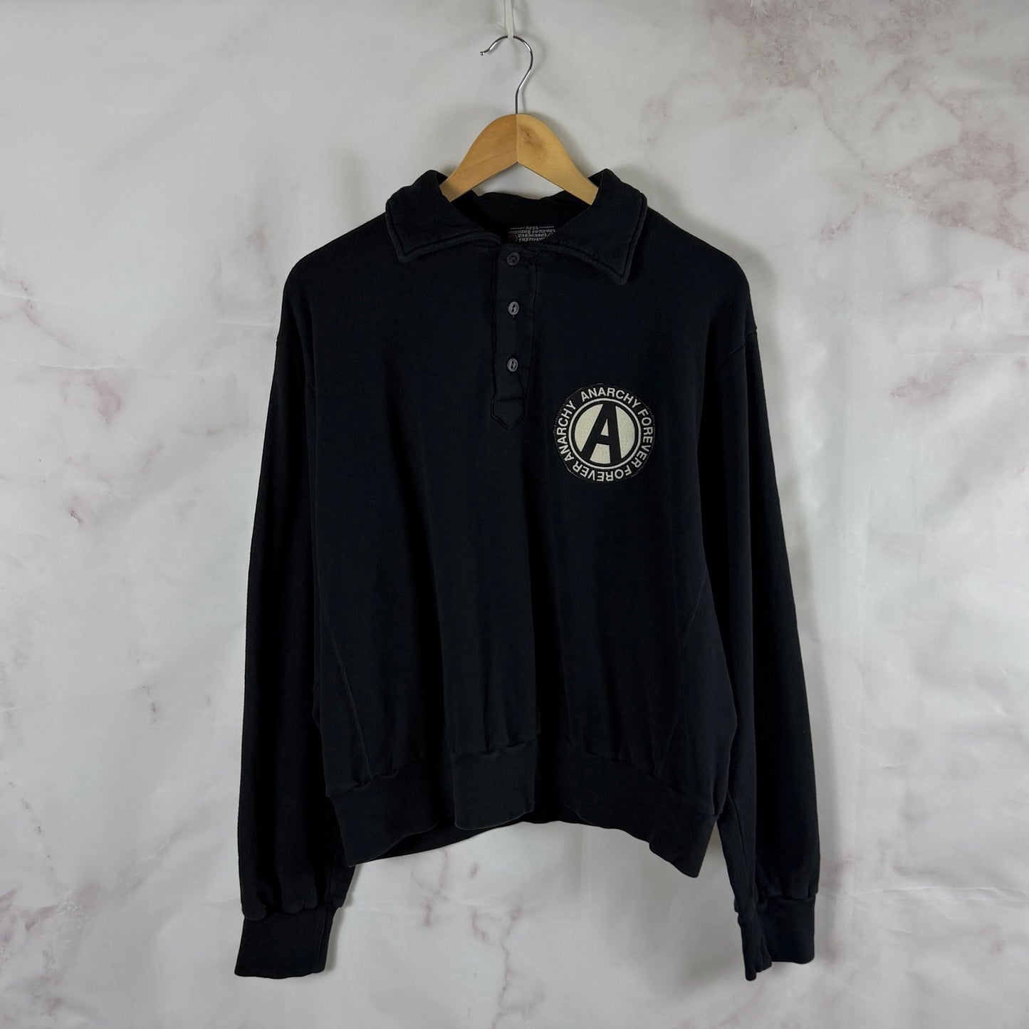 AFFA Black Patch Rugby Pullover Sweatshirt