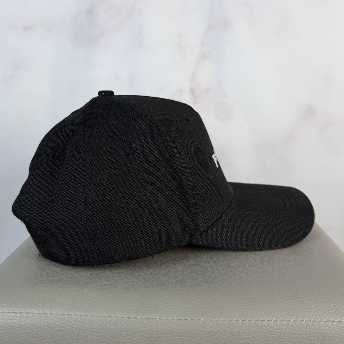 Palm Angels Black Embroidered Classic Logo Cap