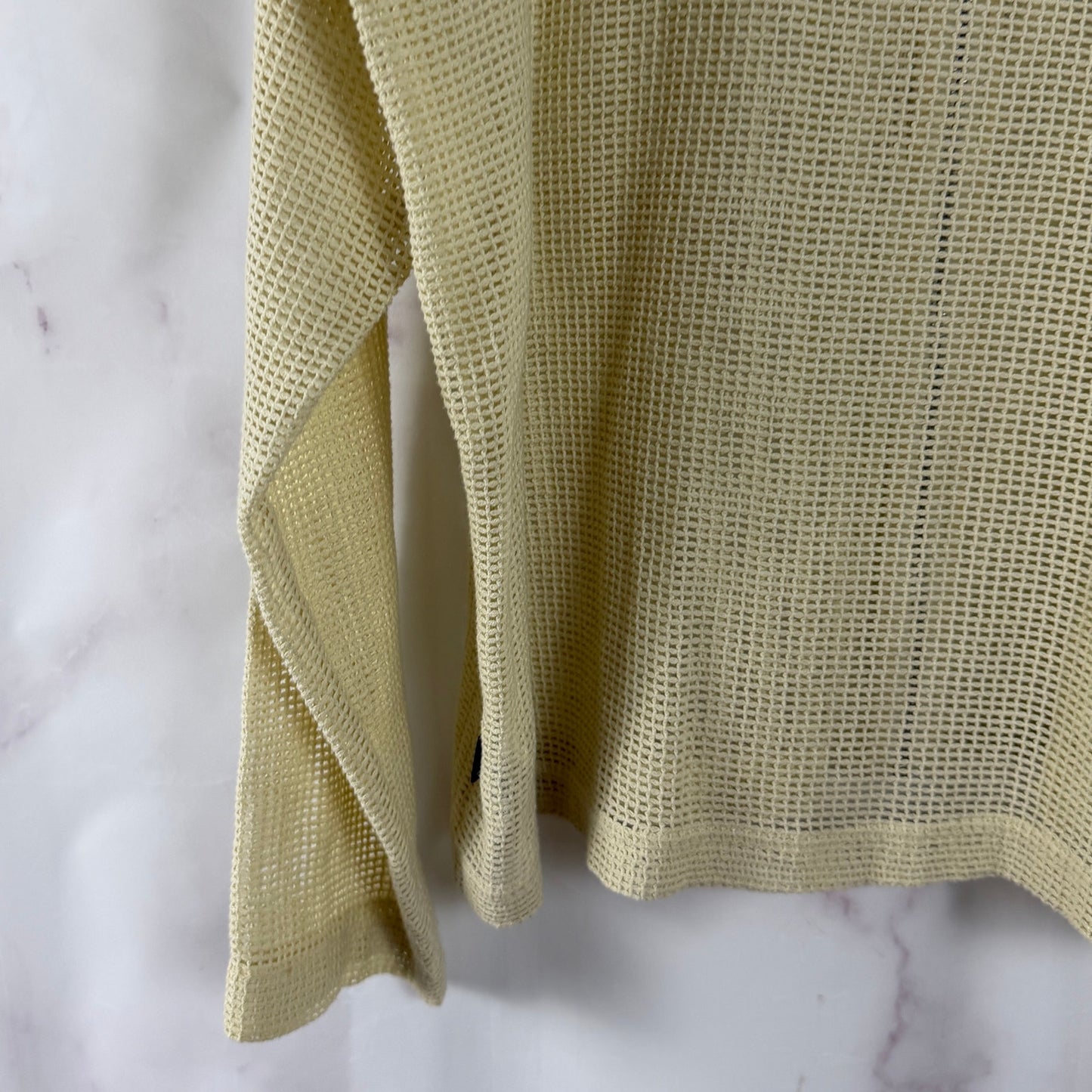 Stussy Cotton Mesh Cream Zip-Up Shirt