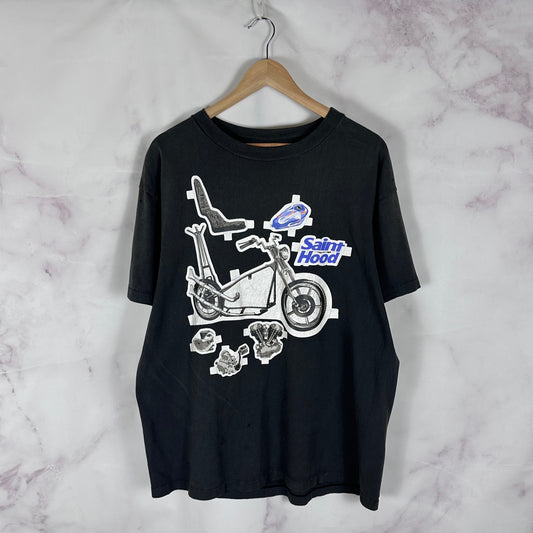 Saint Michael x Neighborhood ‘Saint Hood’ Grey Motorcycle Tee