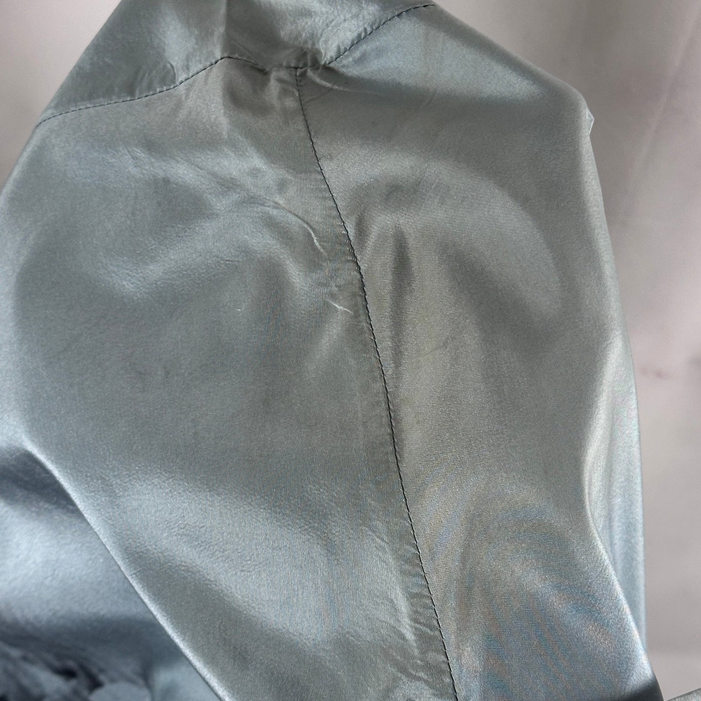 Prada A/W22 Blue Silk Printed Button-Up