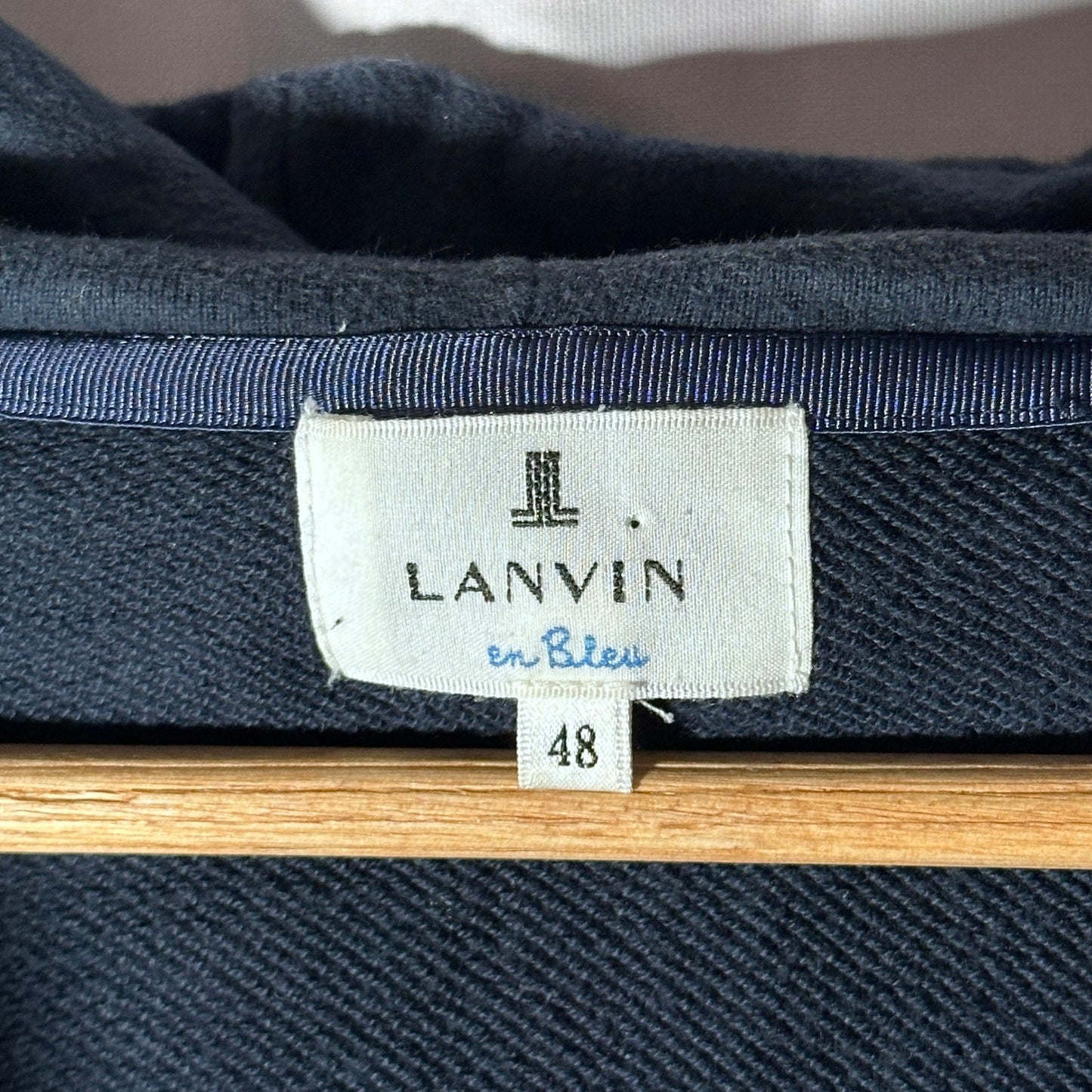 Lanvin en Blue Navy Zip-Up Hoodie