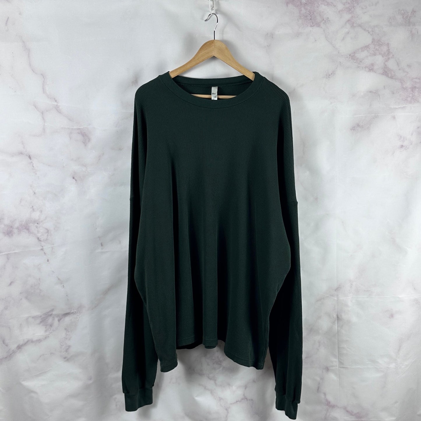 Los Angeles Apparel Green Waffle Knit Longsleeve