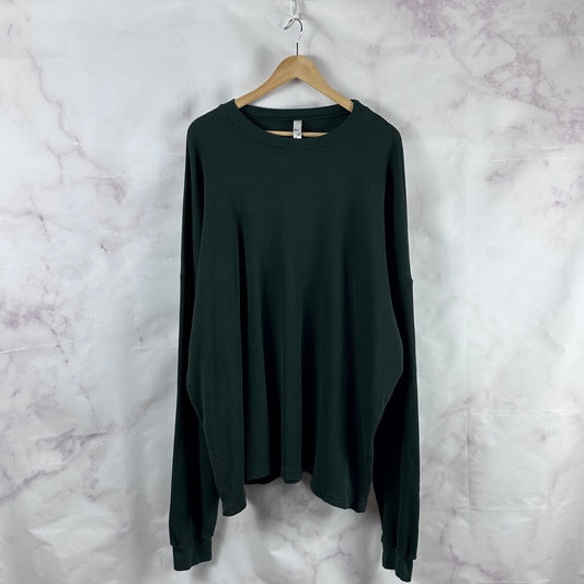 Los Angeles Apparel Green Waffle Knit Longsleeve