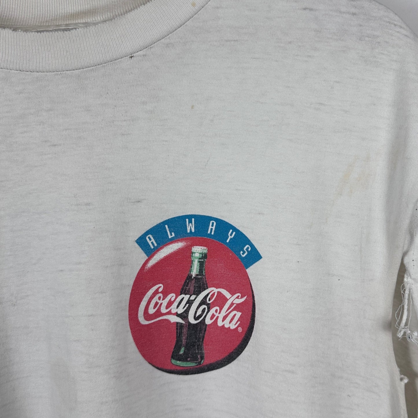 Vintage Coca-Cola White Cutoff Shirt