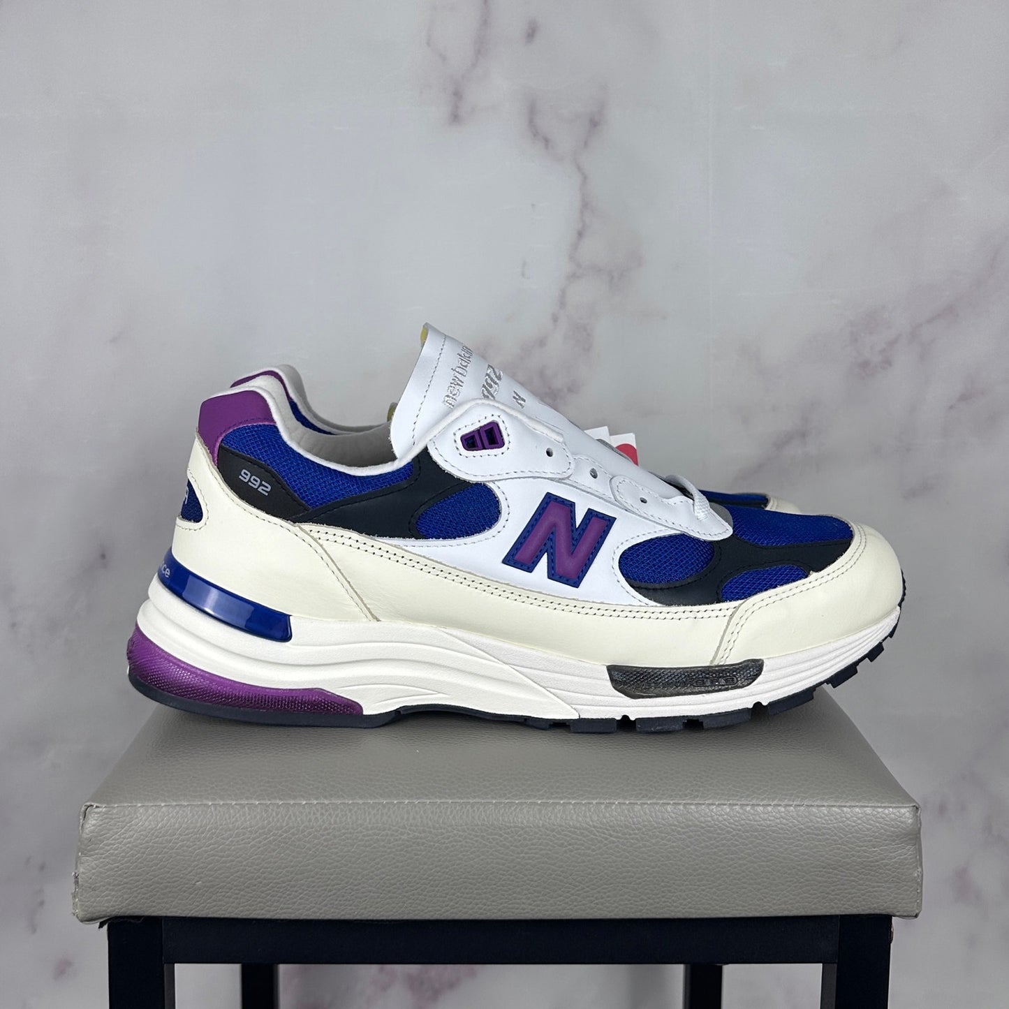 New Balance 992 MiUSA White Royal Purple Fuchsia