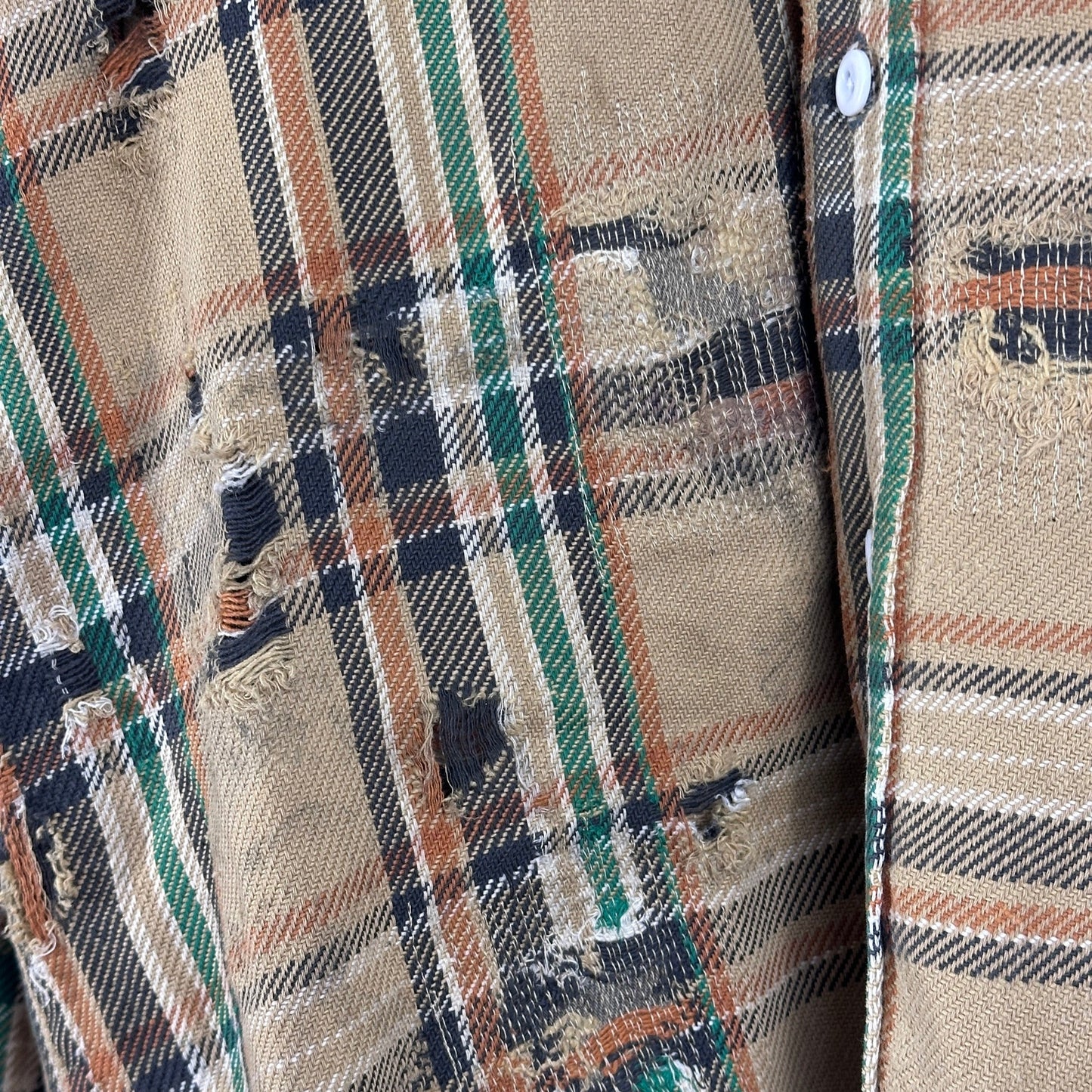 Vintage Boro Repaired & Distressed Flannel