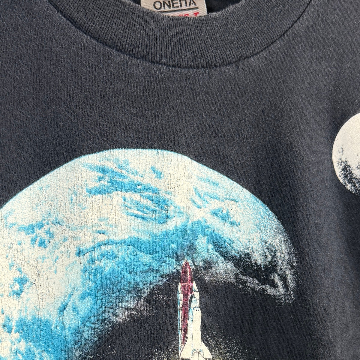 Vintage 1989 Kennedy Space Center Black Graphic Tee