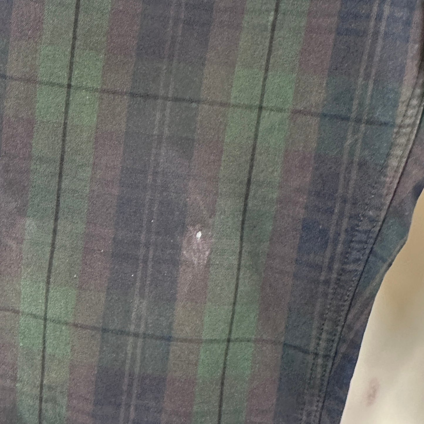 Kapital Green Plaid Buckle Back Pants